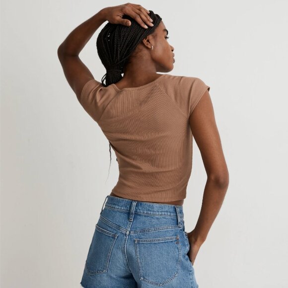 Madwell - Supima® Rib Square-Neck Tee - Stable - M - Picture 3 of 7